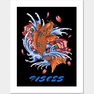 Lovely Pisces zodiac design Posters and Art